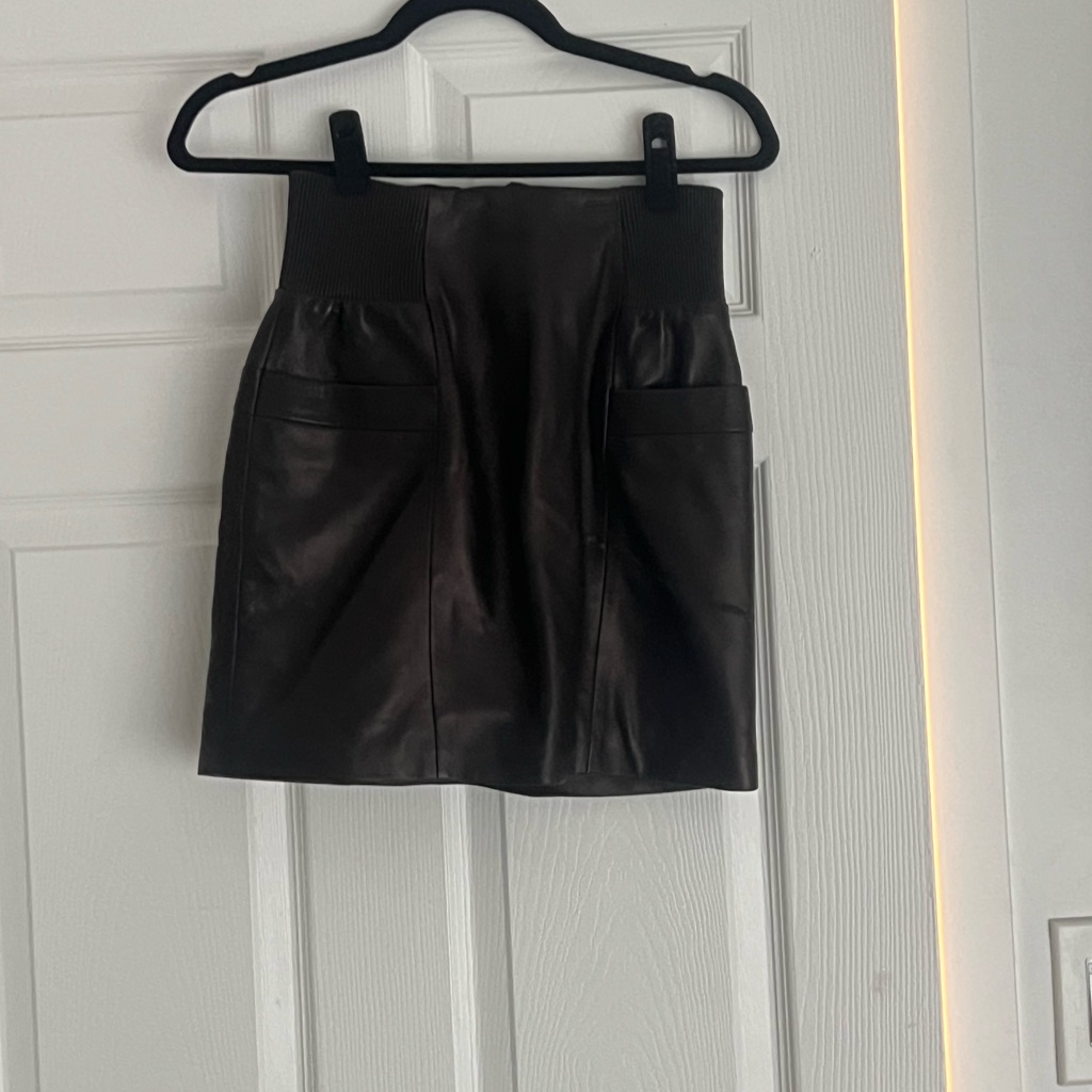 Fleur Du Mal Black Mini Pencil Skirt